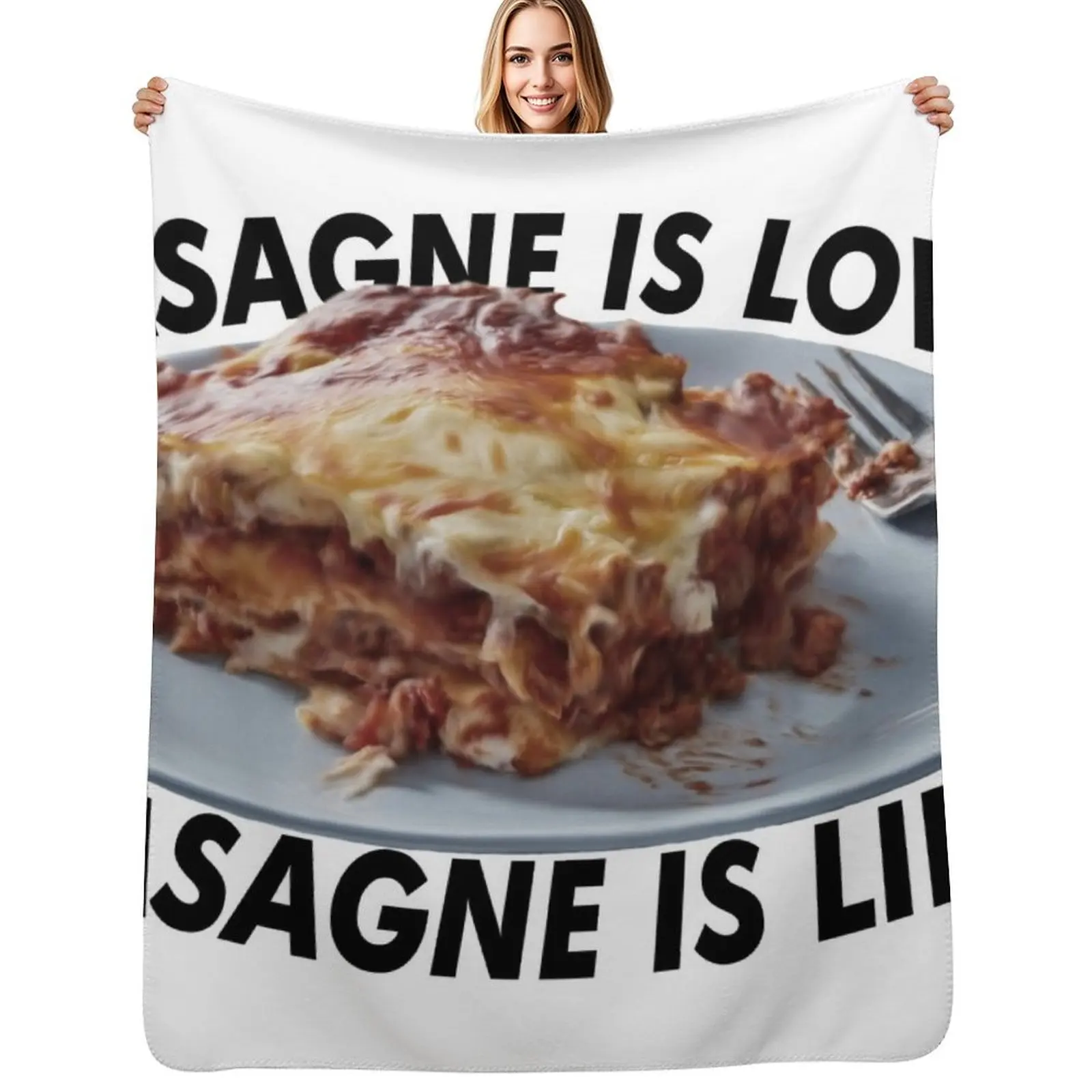 Фото Плед Lasagne Love, устойчивый к выцветанию, прочный плед №1