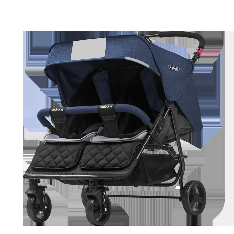 Twin baby cart T22 can sit and lie down, foldable cart, light twin baby