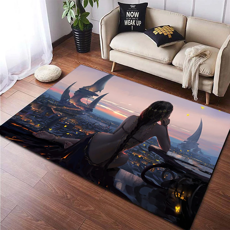 

Нескользящий коврик с рисунком привидений и лезвий, подушка для кемпинга, коврик для йоги, Придверный коврик, ковер для игровой зоны, аниме декор комнаты, милый коврик