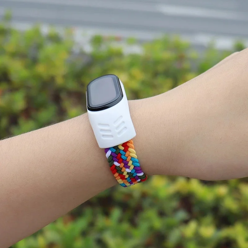 Браслет для xiaomi Mi band 7 6 эластичный нейлоновый Плетеный соло-браслет ремешок Miband4 5