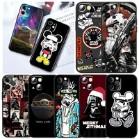 star wars yoda mickey for apple iphone 13 12 mini 11 xs pro max x xr 8 7 6 plus se 2020 5 capa black soft tpu phone case