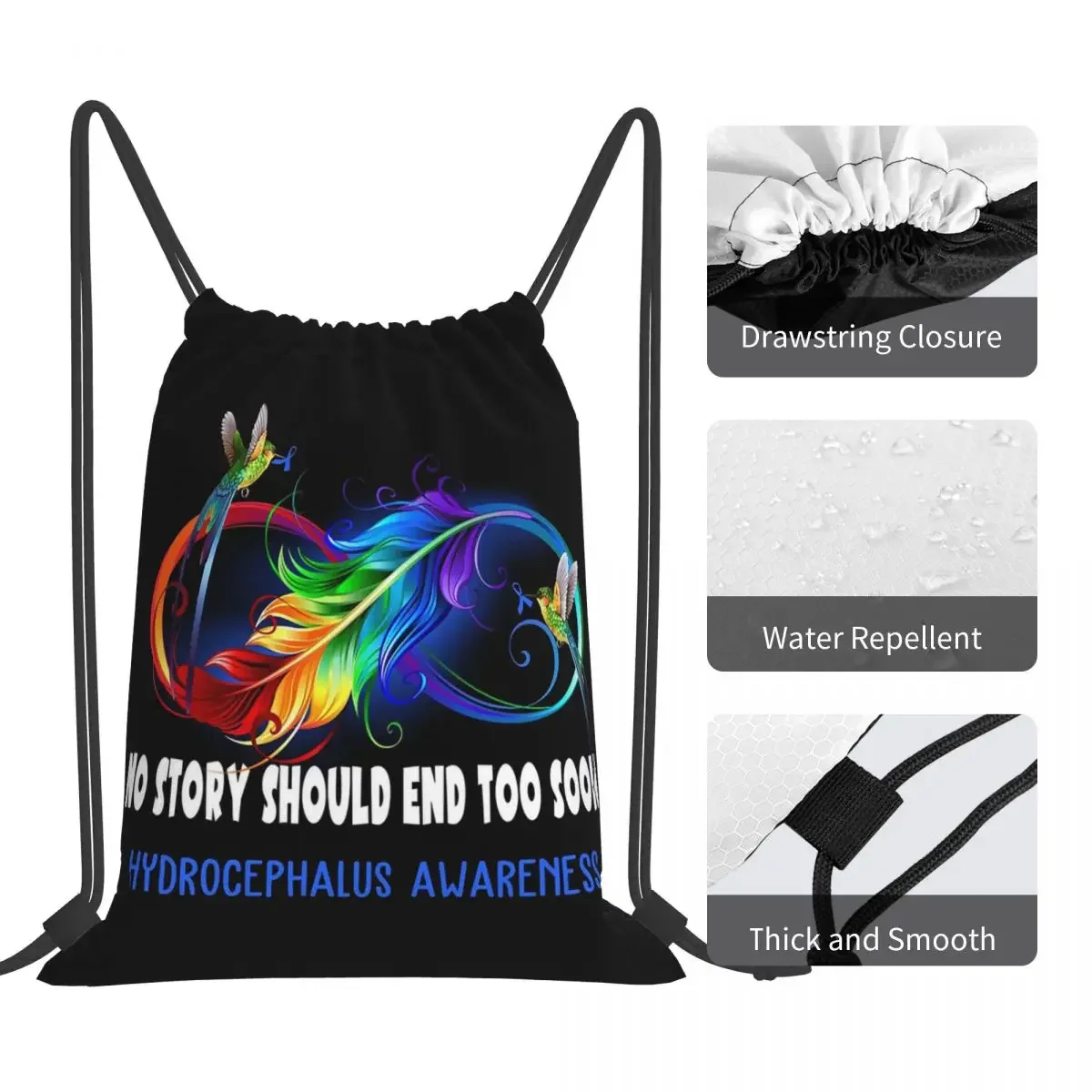 Осведомленность гидроцифла - NO STORY SHOULD END TOO SOON Рюкзаки Модные сумки на шнурке