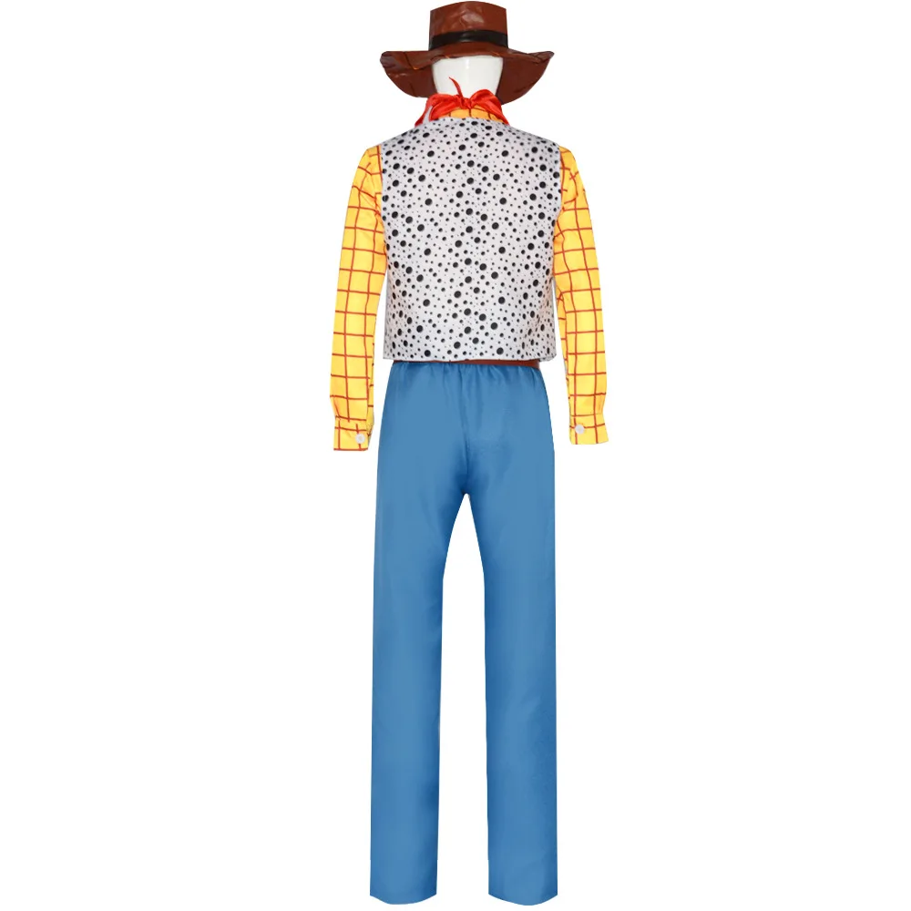 Мультяшная история фильма косплей костюм Вуди Маскировка наряд для мужчин