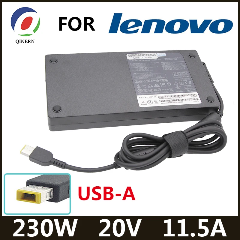 20V 11.5A 230W USB Laptop Adapter AC Charger For Lenovo Legion Y7000 Y7000P Y9000K A940 Y740 Y920 Y540 P70 P71 P72 P73 00HM626
