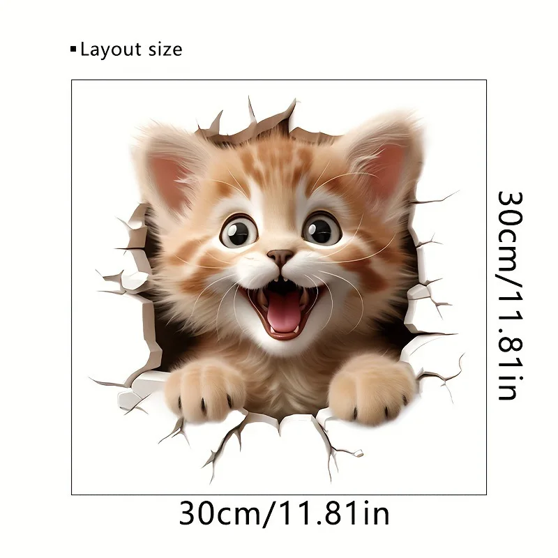 

3D мультяшные наклейки на туалет с котом