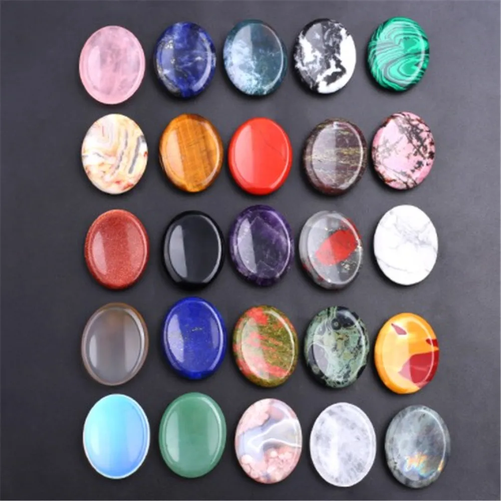 

New Natural Crystal Thumb Stone Worries Stones Thumble Healing Meridian Massage Facial Scraping Board For Anxiety Stress Relief