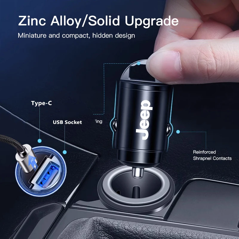 Автомобильное мини-зарядное устройство Stealth USB Type-C адаптер для быстрой зарядки