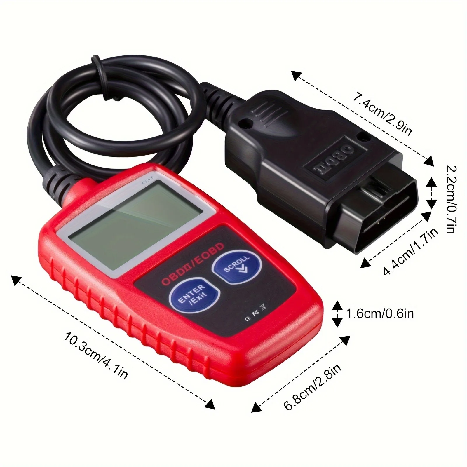 Фото Считыватель автомобильных кодов MS309 OBD2 — прямой диагностический сканер с завода №4