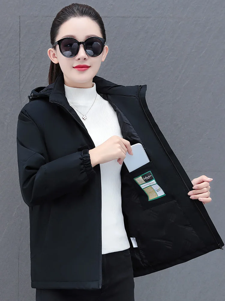 Куртка с хлопковой подкладкой для женщин зима 2023 новинка три в одном съемная