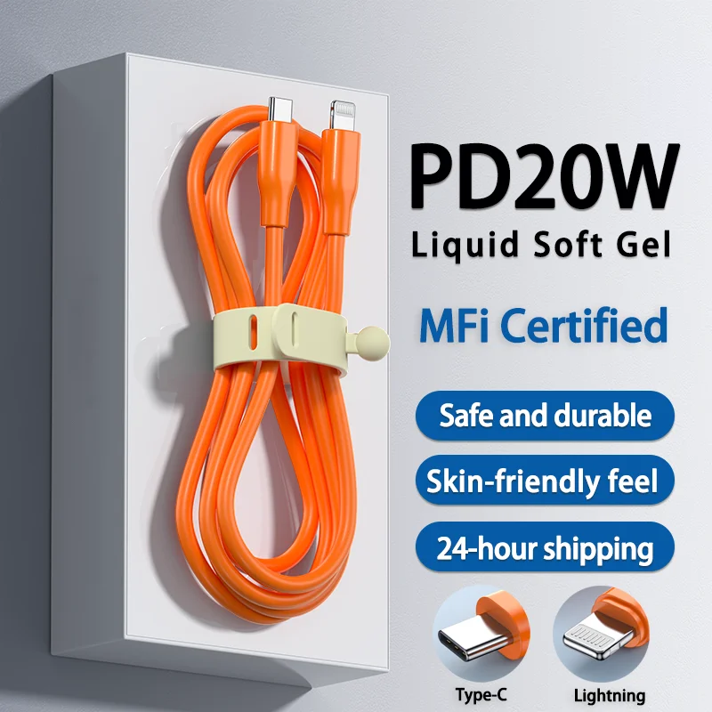 

MFi Certified PD 20W Type C to Lightning Fast Charging for iPhone 14 13 12 11 Pro Max 8 for iPad Mini Phone Charger USB C Cable