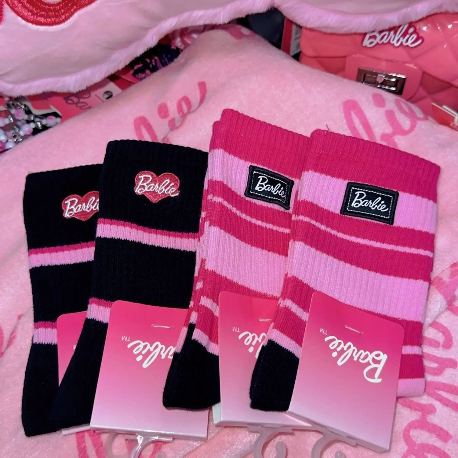 Cute Mid-tube Socks Women All-match Kids Y2k Female Soft Loose Sports Socks