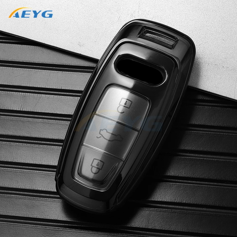 Чехол Для Автомобильного Ключа Из Тпу Audi A3 A4 B9 A6 A7 4k A8 E-tron Q5 Q8 C8 D5 Sq8 — Защитный