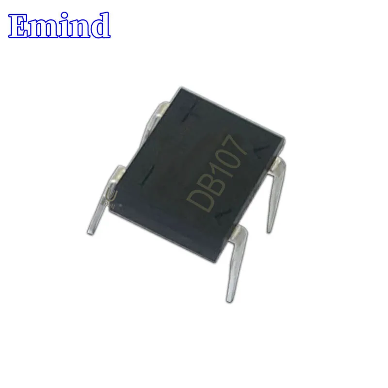 

30/50Pcs DB107 DIP Bridge Rectifier DIP-4 Rectifier Bridge Stack 1A/1000V DB Footprint