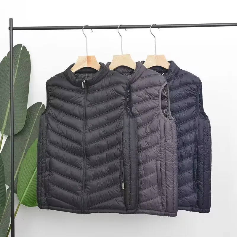 

Winter men's duck down vest jacket Sleeveless down vest jacket Ultra thin and warm lightweight down jacket jacket