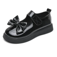 girls kids bow princess mary janes 2022 spring new children simple chic casual shallow black uniform mary janes fashion casual