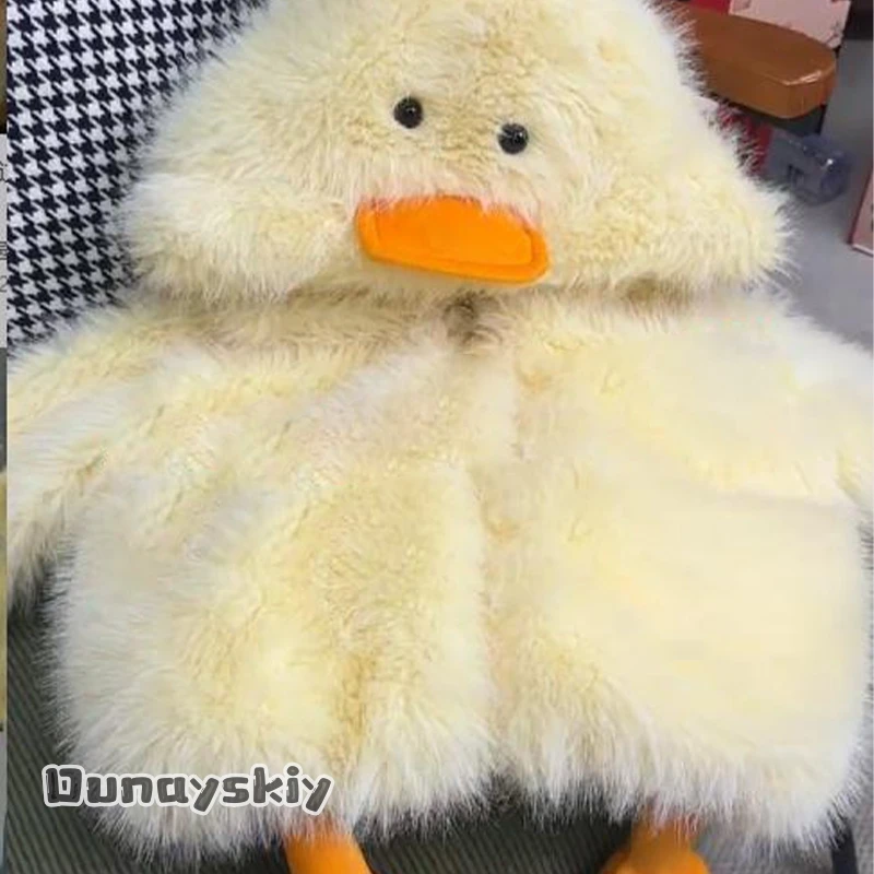 Фото KAWAII Косплей Костюм Маленькой Утки для Девочки Зимняя Теплая Куртка С Капюшоном Аниме Хэллоуин Анна Чжан Онлайн@ Праздничное Платье №4