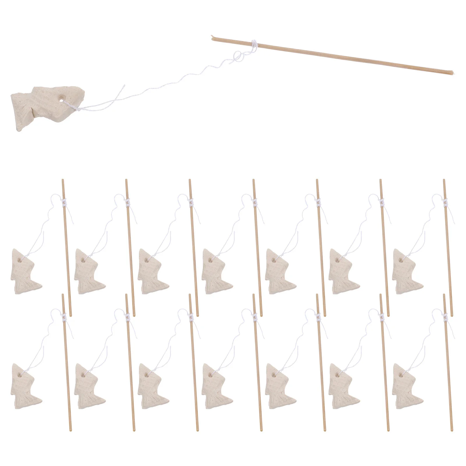 

20pcs Miniature Fishing Rod Mini House Decoration Mini Fishing Rod Decor Simulation Fishing Rod
