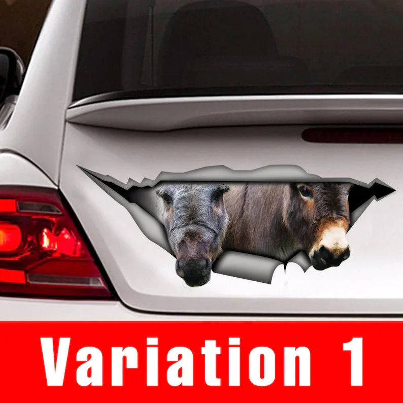 

Mini donkey car decal, donkey sticker, Vinyl decal