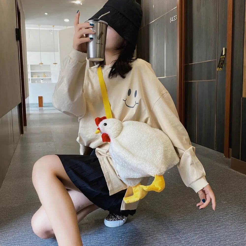 Милая плюшевая сумка через плечо с каррикой для женщин мини-сумка-мессенджер в