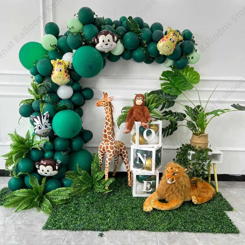 95/110 шт. воздушные шары в виде зеленых животных |