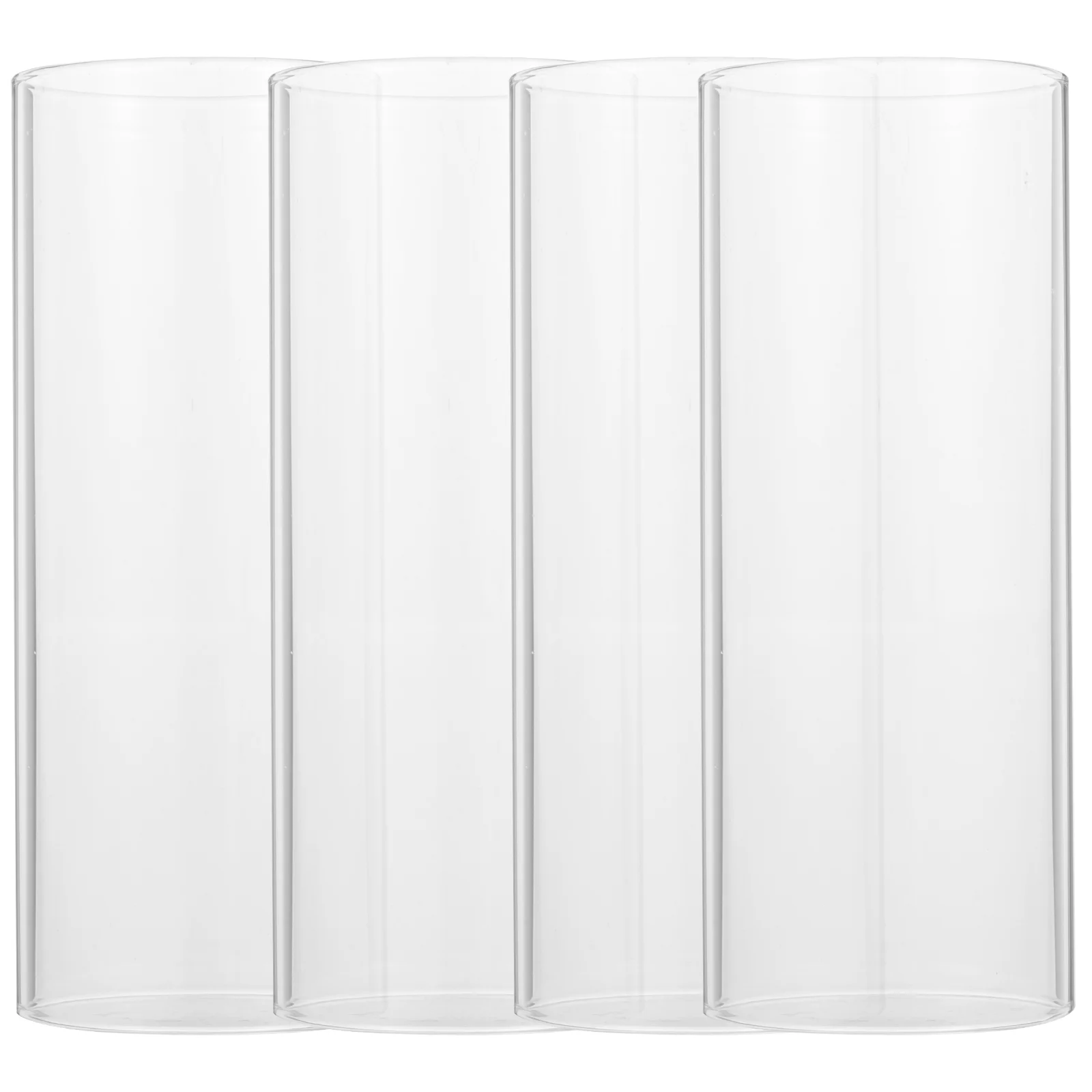 

Cover Shade Holder Chimney Tube Clear Lamp Cylinder Cup Holders Sleeve Candleholder Replacement Shades Pillar Container Open