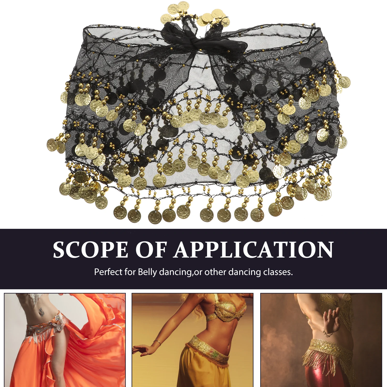 Юбка для живота шарф танцев женские нарядные топы черные украшения детские