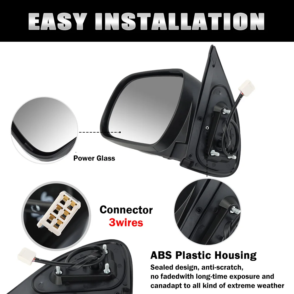 Трехконтактное дверное зеркало в сборе для Toyota Hilux Vigo 2005-2015 автозапчасти внешние