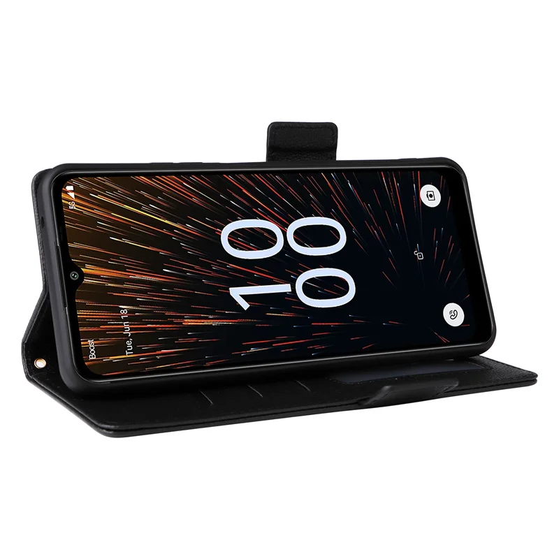 Для Boost Mobile Celero 5G SC Чехол-кошелек с боковой пряжкой и подвесной веревкой для