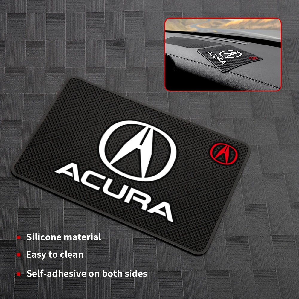 

1Pcs PVC Car Logo Rubber Mobile Sticky Pad Dashboard Anti-Slip Mat Auto Styling For Acura Tsx Mdx Tl Rdx Integra Tlx MDX RLX RSX