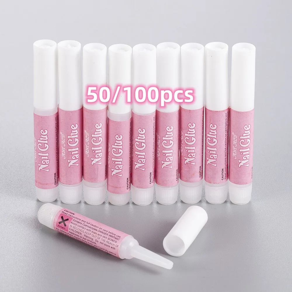 

10/50/100pcs Nail Decorations Glue ,Fast drying Nail Flase Tips Paste Glue UV acrylic Mini Sticky Glue DIY Manicure Tools #*1g