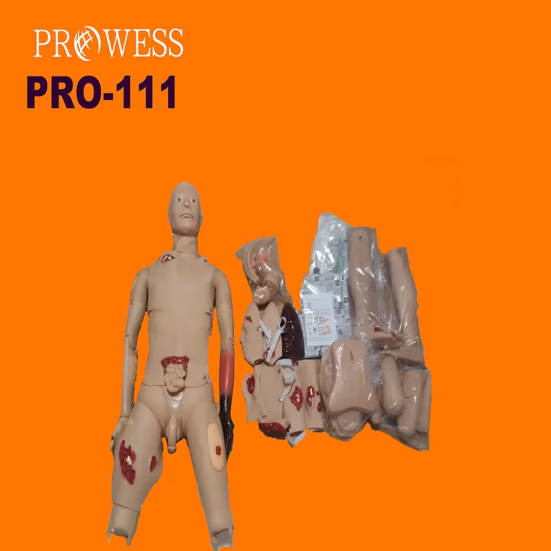 

PRO-111 Reasonable price with high quality Full functional medical trauma nursing training manikin with Wound Simulation Kit
