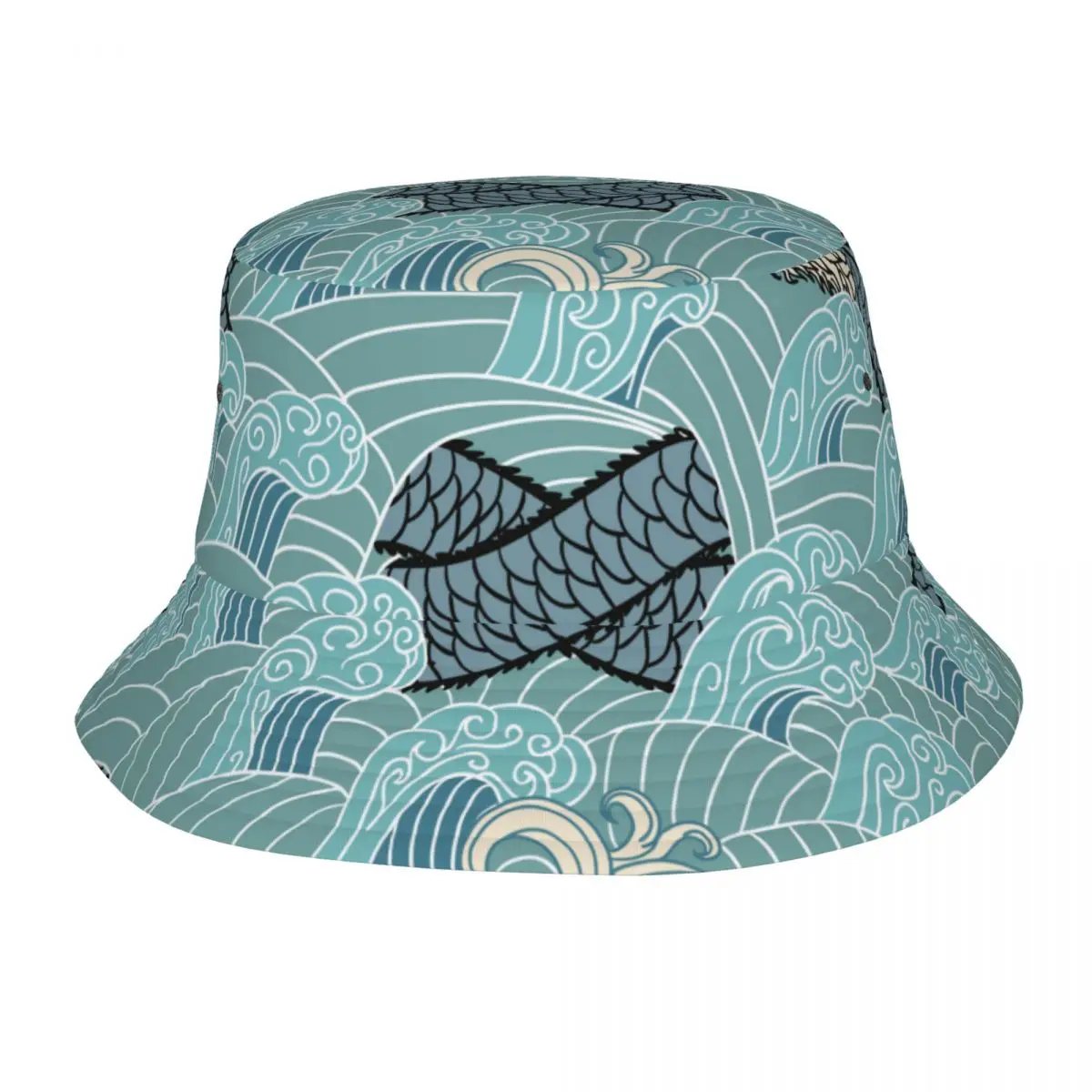 

Панама в стиле хип-хоп для мужчин и женщин, шляпа от солнца в стиле унисекс, с изображением азиатского дракона и волн, летняя