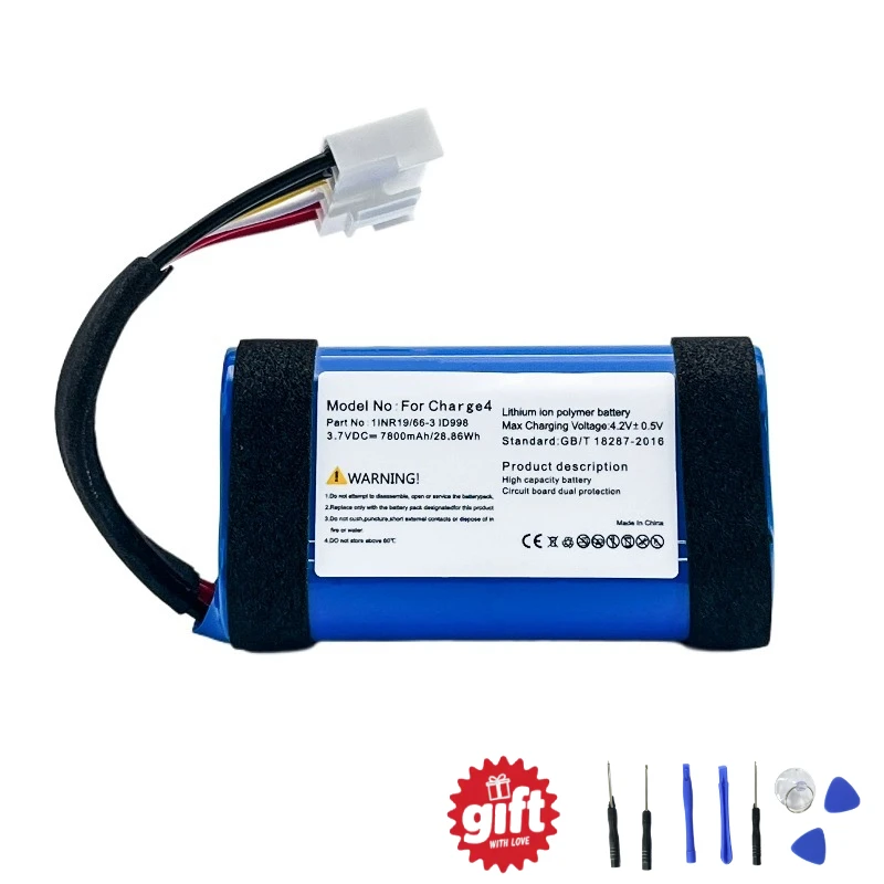 Фото Сменная батарея для JBL Flip 2 3 4 5, Charge 1 2 210SL 4 4S 5, Xtreme 1 3, Boombox 1 2, Bluetooth-колонок с бесплатными инструментами №5