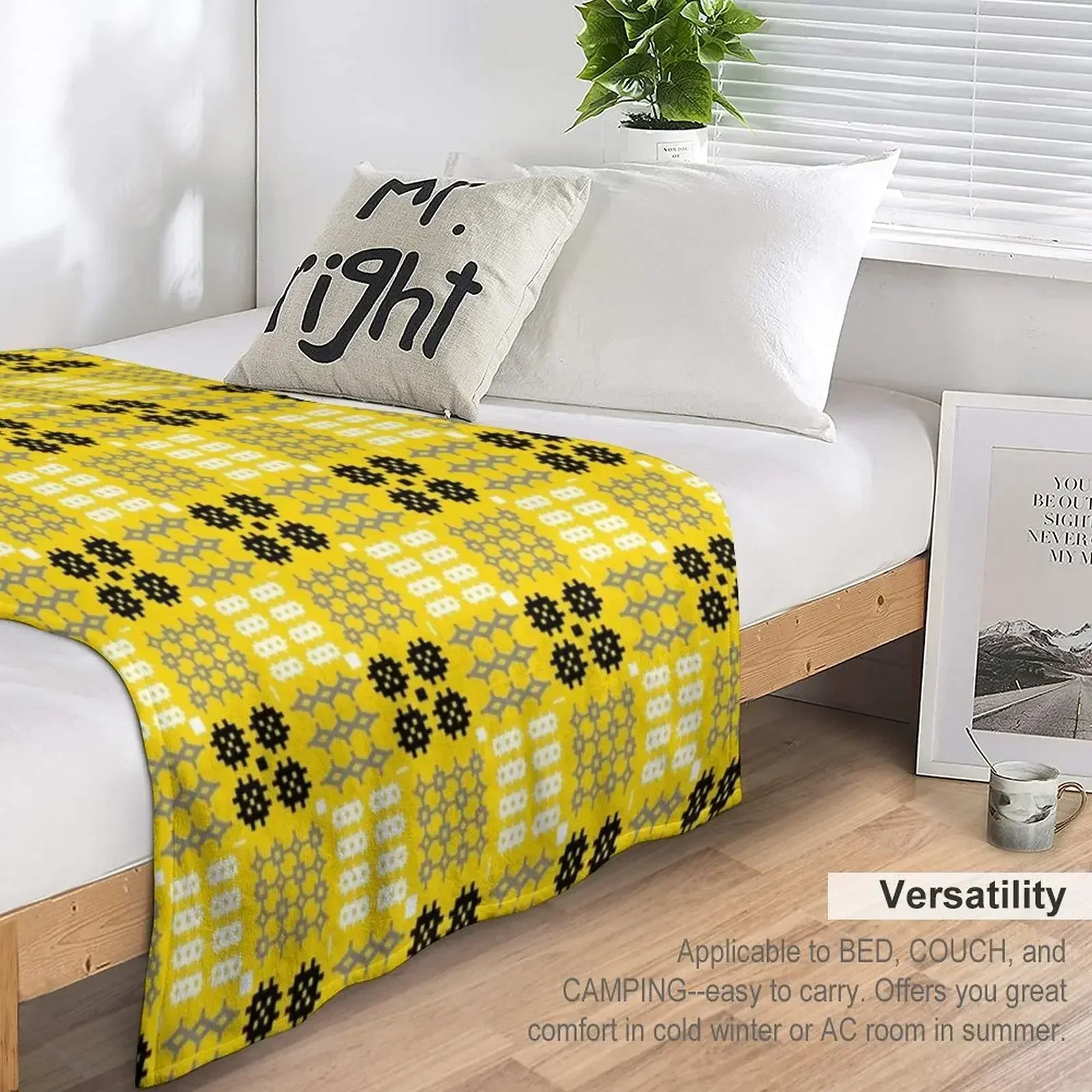 Валлийский гобелен с узором Carthen quattro Cym markii (золото) Декоративное одеяло