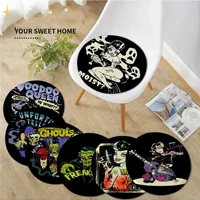 abstract modern sexy goth girl square chair mat soft pad seat cushion for dining patio home office indoor outdoor seat mat