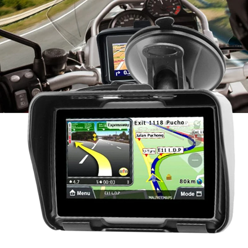 

4.3 Inch TFT Display 480X272 Mstar MSB2531 128 Mbytes+8GB FLASH Positioning GPS Navigator For Cars Motorcycles Bicycles Black