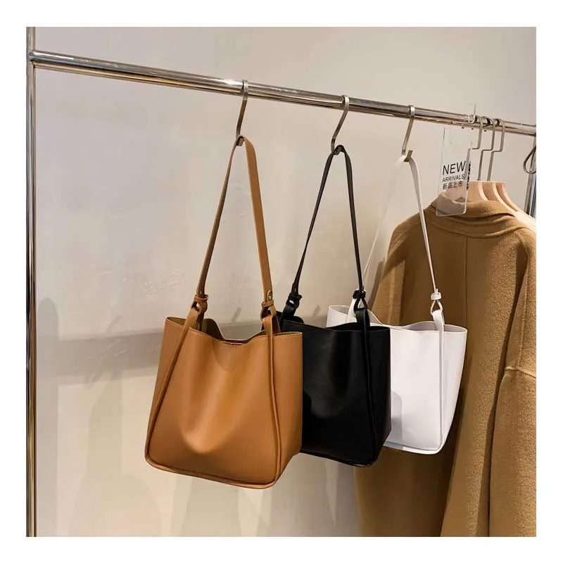 

Вместительная сумка для женщин, новая сумка-мешок для осени и зимы, модная Корейская версия 2023 года, мягкая кожаная текстура на одно плечо