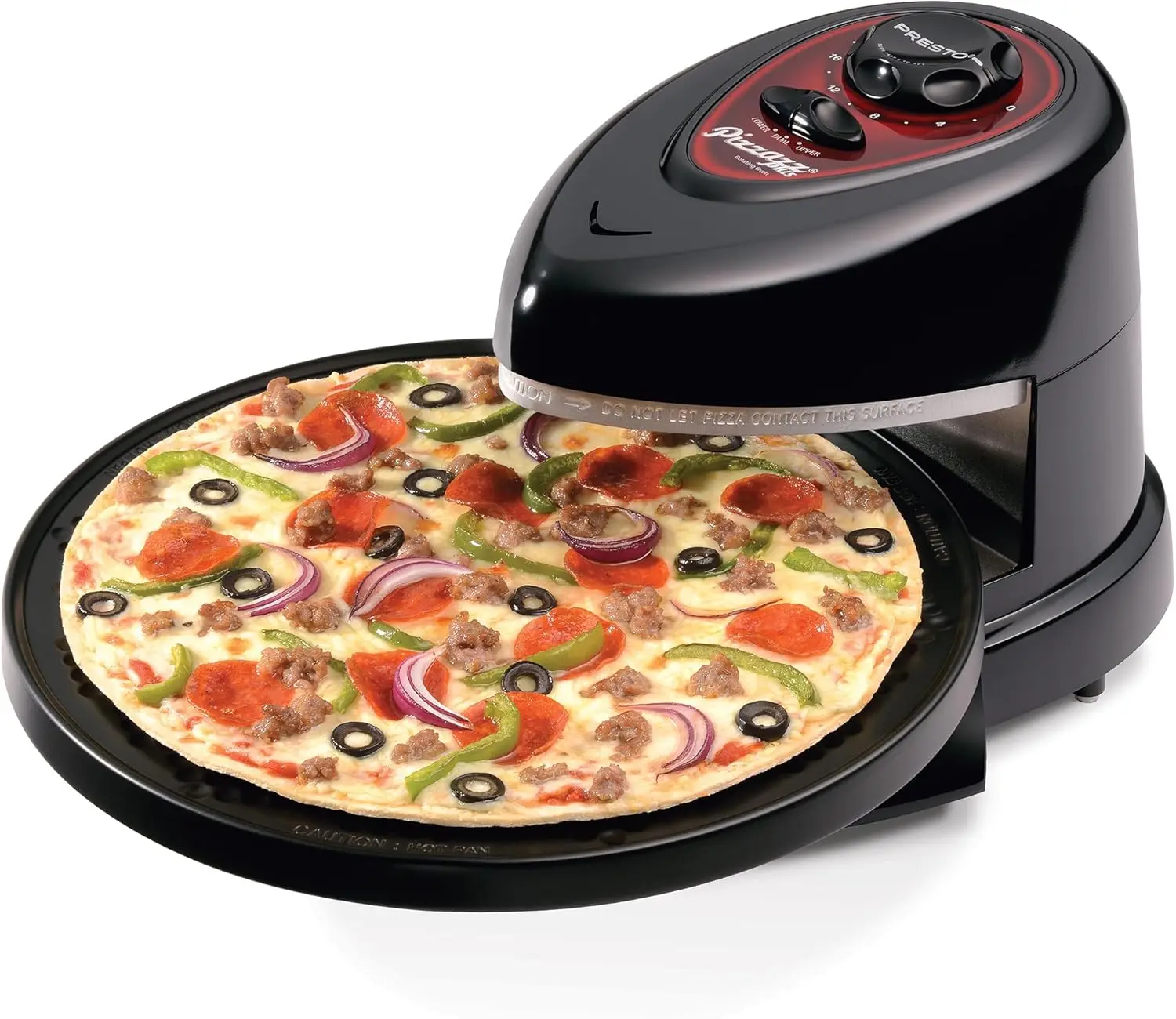 Фото Presto 03430 Вращающаяся духовка Pizzazz Plus, черная №1