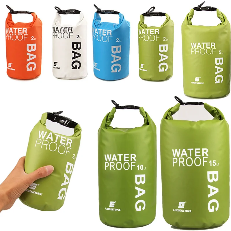 

2L/5L/10L/15L Waterproof Dry Bag Lightweight Phone Pouch Swimming Drifting Kayaking River Trekking Floating Water Pack Sack