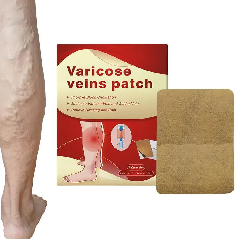 

Spider Vein Patches For Legs 12 Pcs Non-woven Varicose Vein Removal Paste Spider Vein Treat Strengthens Capillary Health