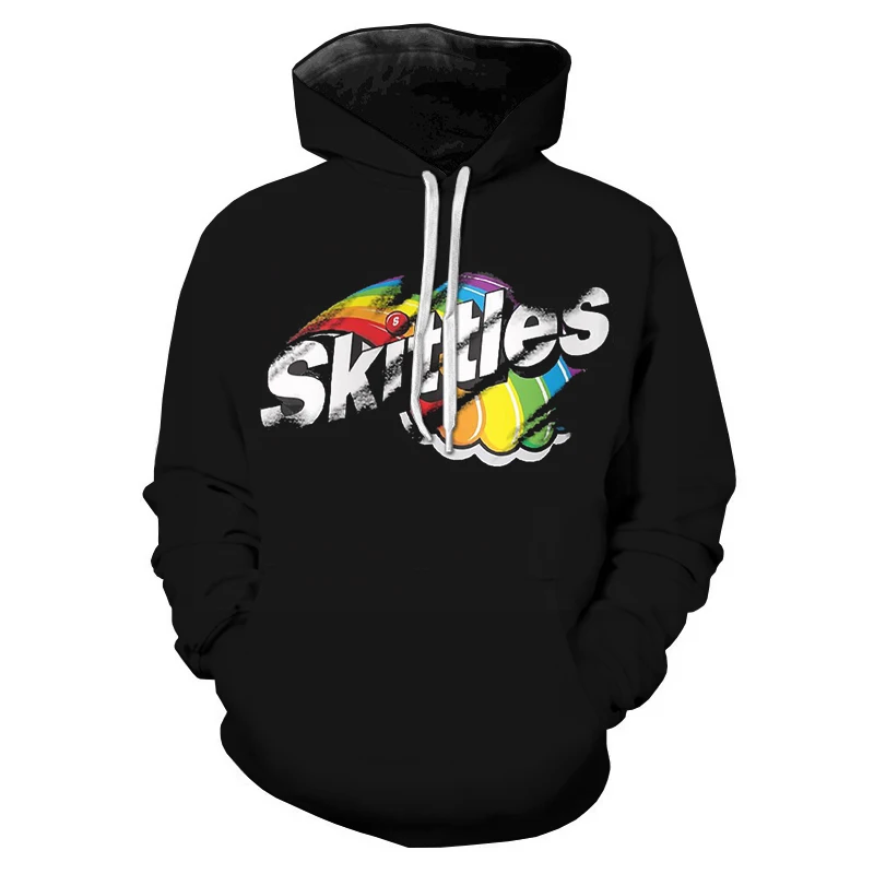 

Мужские модные толстовки большого размера 2022, повседневные толстовки с 3D принтом закусок, Мужская дышащая толстовка унисекс, удобные толст...