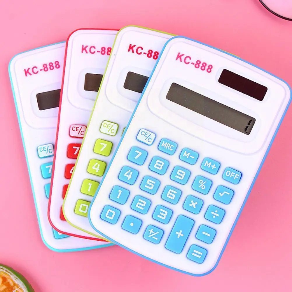 

1pc Candy Color 8 Digits Pocket Mini Electronic Calculator Carry Office Calculator Color Easy Students Supplies Random Kawa O8b9