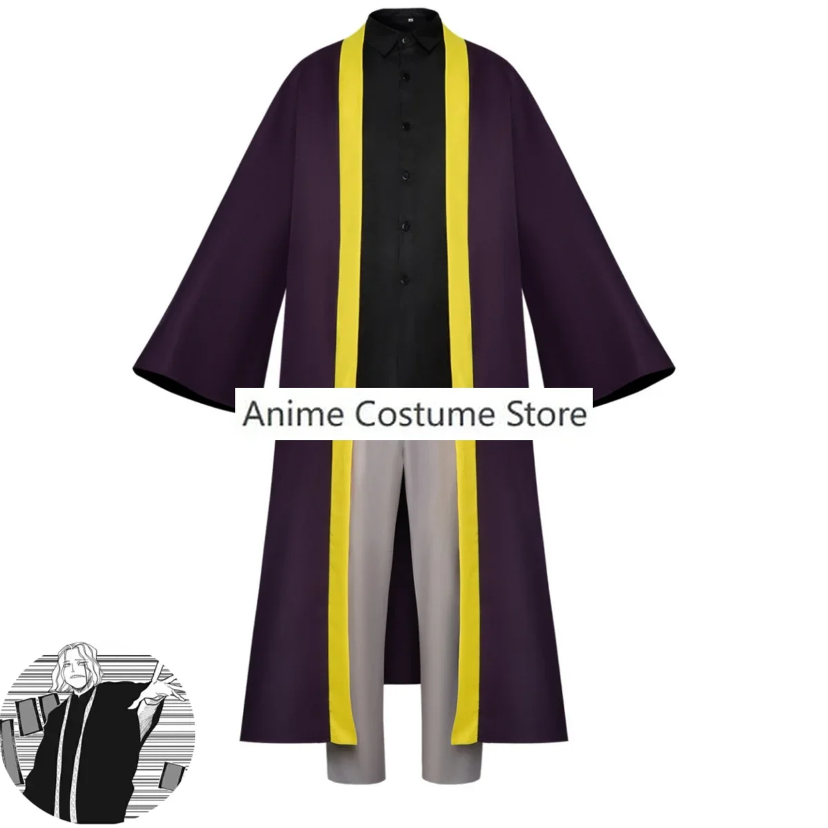 Костюм для косплея Клода рукси из аниме Магия и мышцы черная накидка плащ