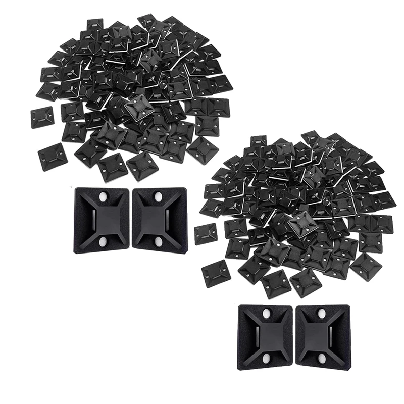 

120 Pcs Adhesive Base For Cable Ties, Self-Adhesive Base, Mounting Base For Cable Tie