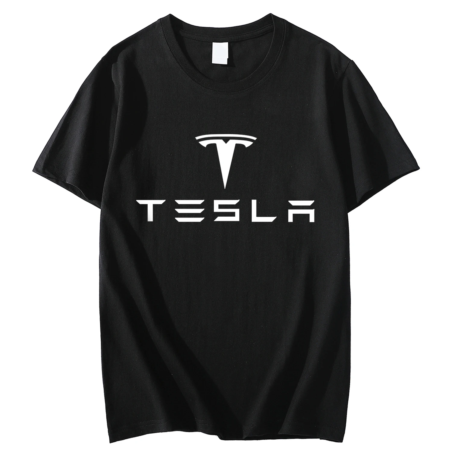

Футболка Tesla мужская с креативным принтом, хлопок, короткий рукав, топ с принтом, летняя одежда, 2023
