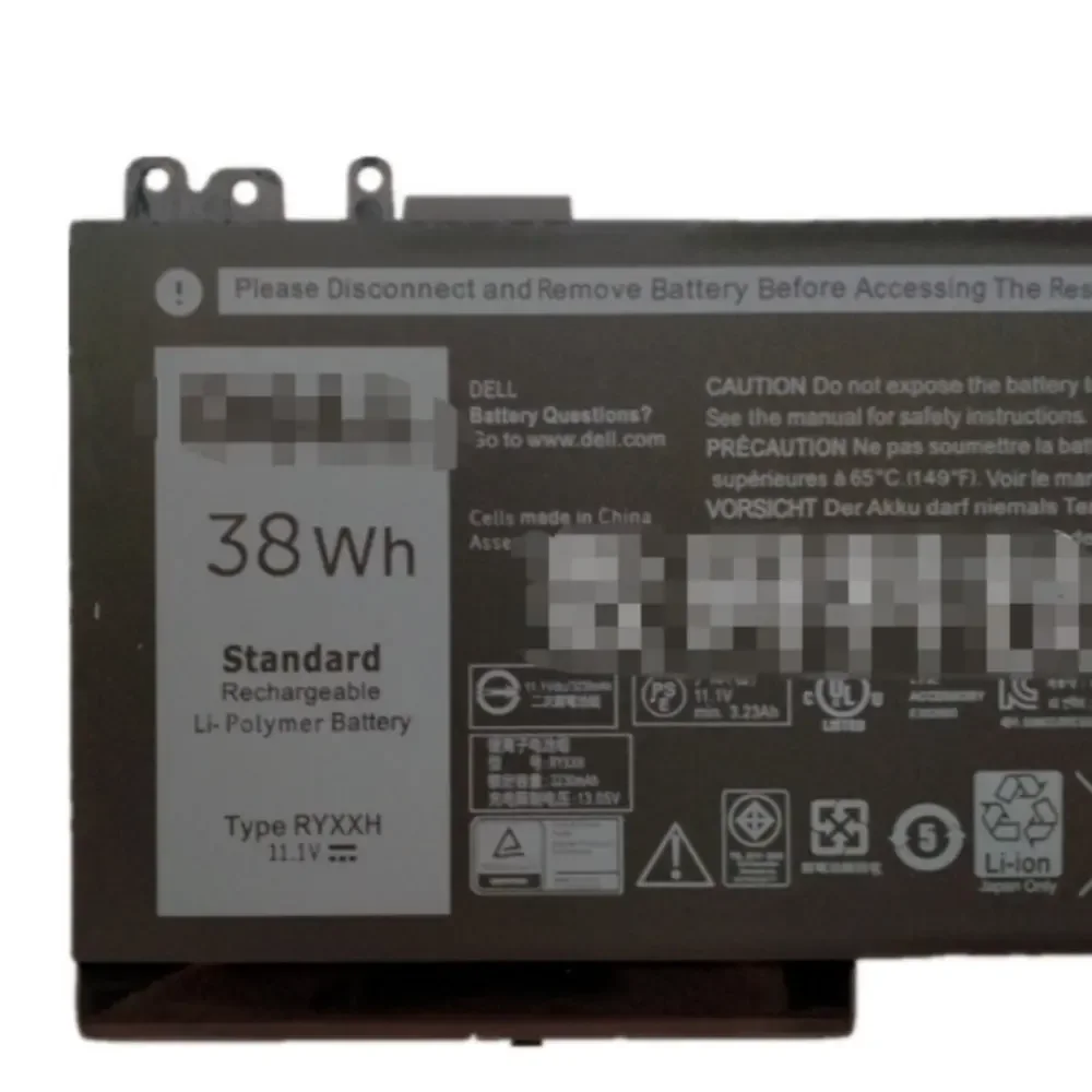 Новый аккумулятор RYXXH 3230 мАч для Latitude 12 5000 11 3150 3160 3550 E5250 E5450 E5550 серии 1 В 38 Втч