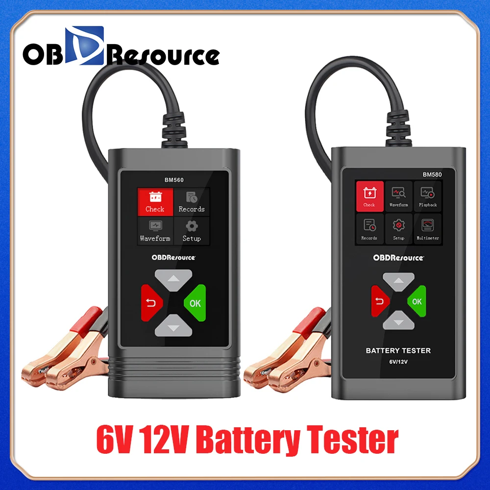 

6V 12V Battery Capacity Tester Analyzer BM560 BM580 100-2000CCA 2-220AH SOC SOH Cranking/Charging/Load/Voltage Test Automotive