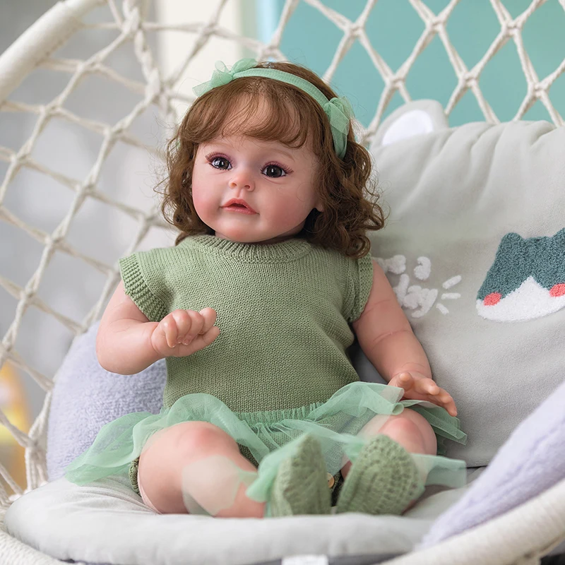 

Готовая Кукла Reborn Girl Sue-Sue с уже окрашенной текстурой, 60 см