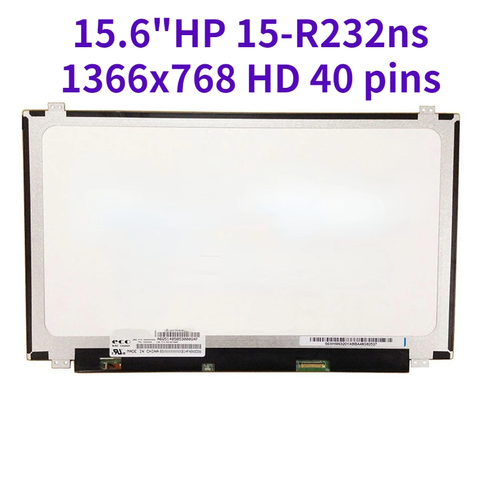 

ЖК-экран для ноутбука HP 15-R232ns светодиодный 15,6 дюйма, 1366x768, HD, 40 контактов, замена панели