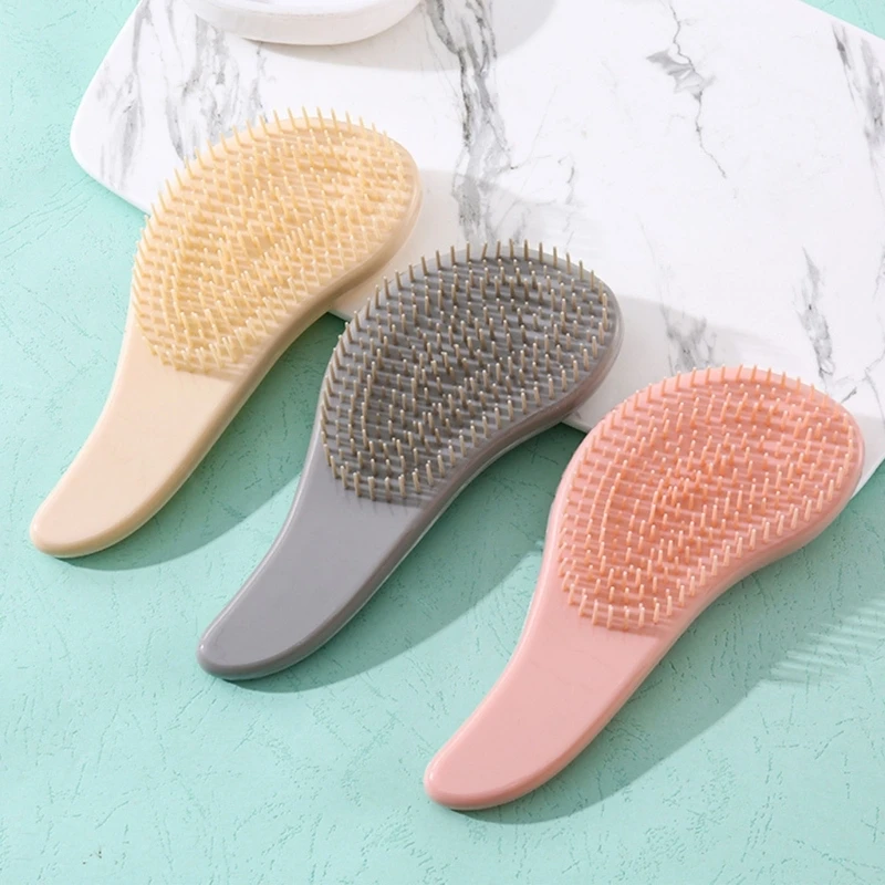 

Массажные щетки для укладки волос для душа и кожи головы для женщин и мужчин Щетка для распутывания волос Wet Dry E1YF